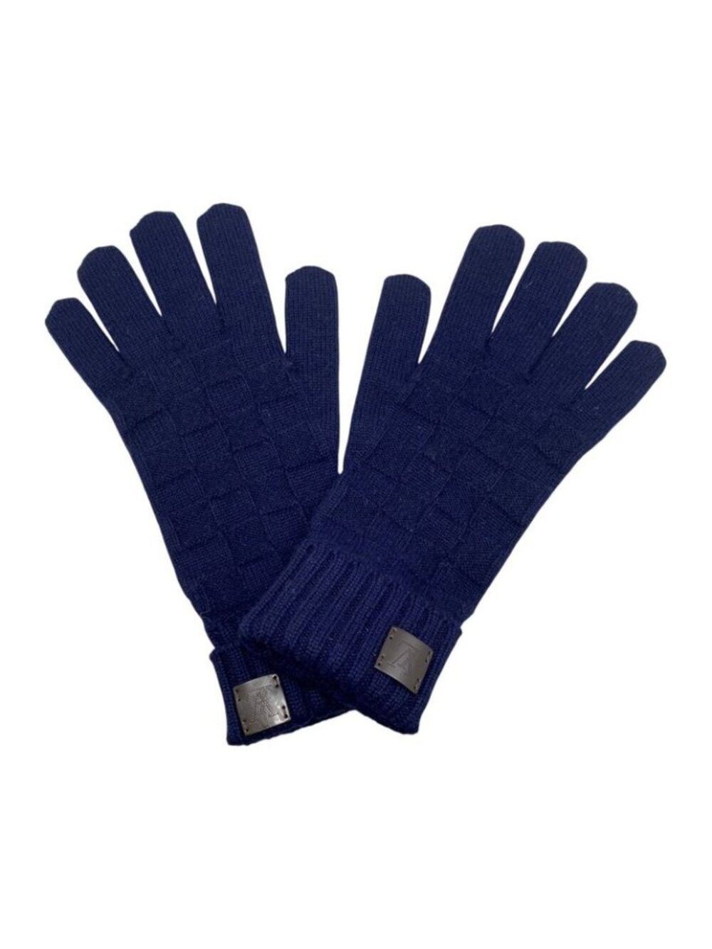 Louis Vuitton Gloves Gon Helsinki Cashmere Damier Perforated Logo